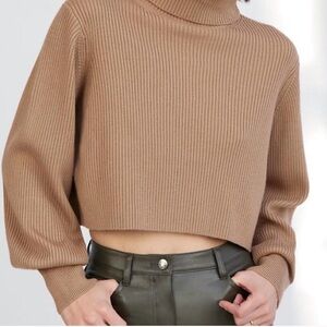Wilfred Beige Ribbed Knit Sweater